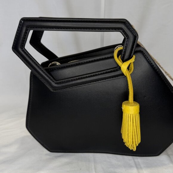 Portland Leather, Pom Tassel / Bag Charm, Yellow Leather, BNNU - Picture 2 of 3